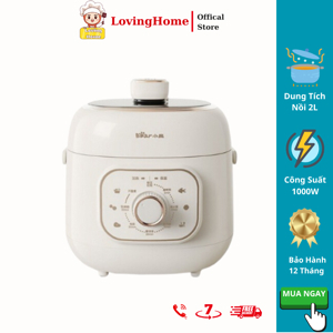 Nồi áp suất mini 2L Bear YLB-A20U1