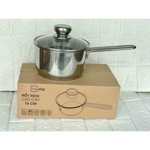 Nồi bột inox 3 đáy vung kính FIVESTAR 16cm