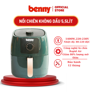 Nồi chiên không dầu Benny BAF-55H, 5.5 lít