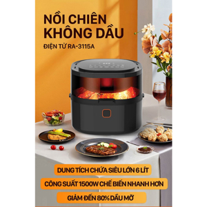 Nồi chiên không dầu điện tử Roler RA-3115A, 6L