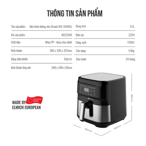 Nồi chiên không dầu Elmich AFE-3949