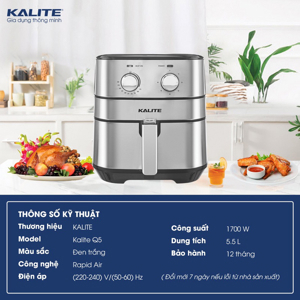 Nồi chiên không dầu Kalite Q5 - 5.4L 1700W