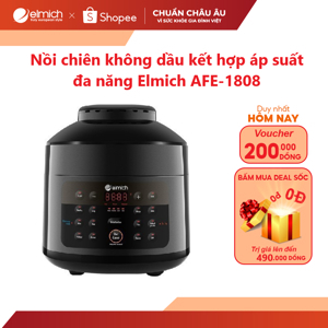 Nồi chiên không dầu kết hợp áp suất đa năng Elmich AFE-1808