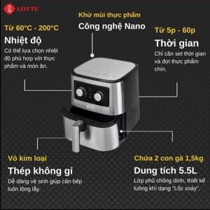 Nồi chiên không dầu Lotte LTS-AF5SM