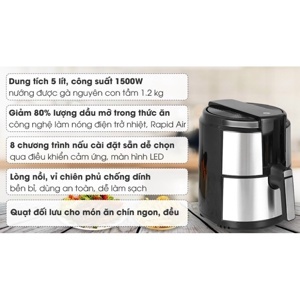 Nồi chiên không dầu Mishio MK221 5L