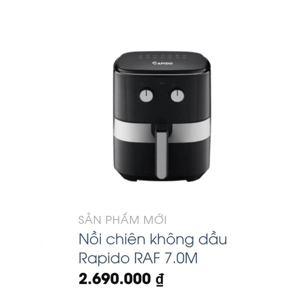 Nồi chiên không dầu Rapido 7 lít RAF 7.0M