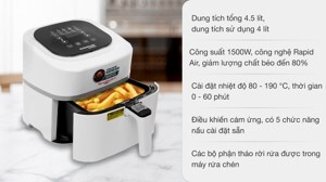 Nồi chiên không dầu Sunhouse Mama SHD4086W - 4.5L