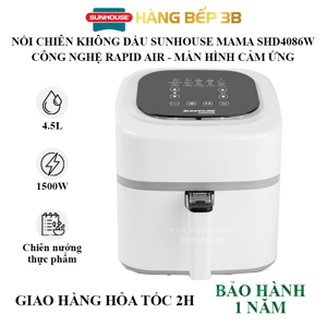 Nồi chiên không dầu Sunhouse Mama SHD4086W - 4.5L