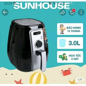 Nồi chiên không dầu Sunhouse SHD4025B - 3L