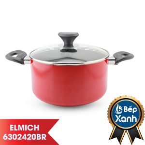 Nồi chống dính cao cấp có đáy từ Elmich size 20cm ELIV-6302420BR