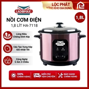 Nồi cơm điện 1.8L nắp rời Ladomax HA-7118