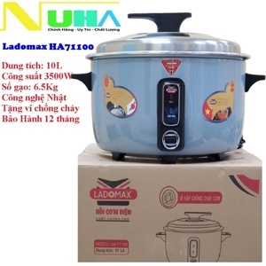 Nồi cơm điện công nghiệp 10L Ladomax HA-71100