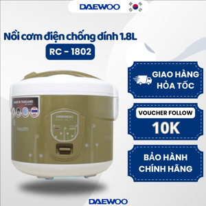 Nồi cơm điện Daewoo RC-1802 - 1.8L, 650W