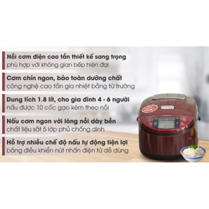 Nồi cơm điện Hitachi RZ-KV180YS(R) - 1.8 lít