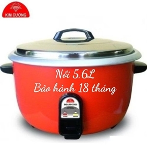 Nồi cơm điện Kim Cương - Nồi cơ nắp rời, 5.6 lít, 2000W