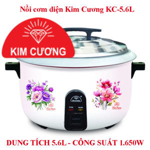 Nồi cơm điện Kim Cương - Nồi cơ nắp rời, 5.6 lít, 2000W