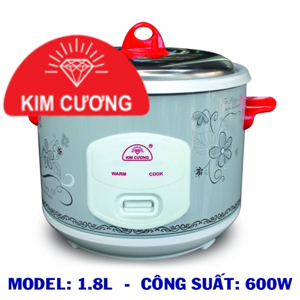 Nồi cơm điện Kim Cương - Nồi cơ nắp rời, 1.8 lít, 700W