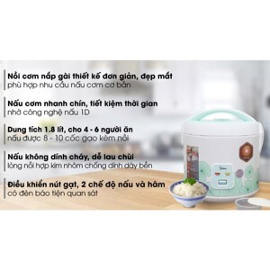 Nồi cơm điện Midea MR CM1823 - 1.8 lít