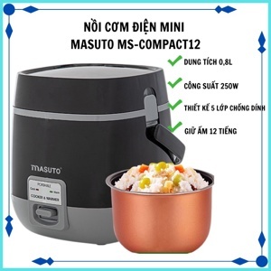 Nồi cơm điện mini Masuto MS-Compact12 - 1.2 lít