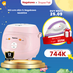 Nồi cơm điện mini Nagakawa NAG0134 (400W-1L)