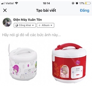 Nồi cơm điện nắp gài Mutosi MR16R