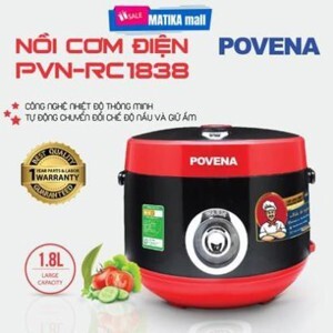 Nồi cơm điện nắp gài Povena PVN-RC1838, 1.8L