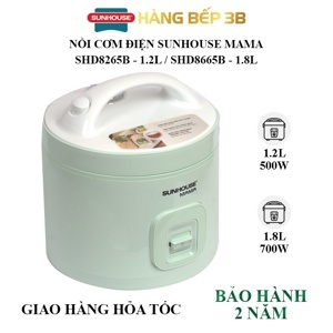 Nồi cơm điện nắp gài Sunhouse MaMa SHD8665G - 1.8L