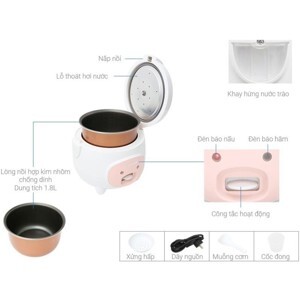 Nồi Cơm Điện Nắp Gài Sunhouse SHD8607 - 1.8L