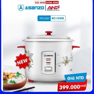 Nồi cơm điện nắp rời Asanzo 1.2 lít RC-12WR