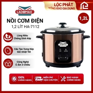 Nồi cơm điện nắp rời Ladomax HA-7112 1,2L