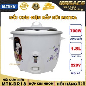 Nồi cơm điện nắp rời Matika MTK-DR18