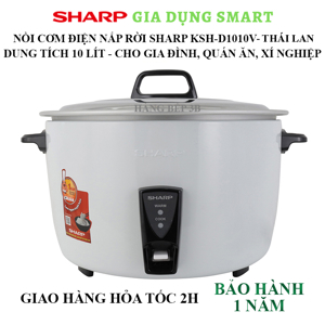 Nồi cơm điện Sharp KSH1010V (KSH-1010V) - Nồi cơ, 10 lít, 2750W