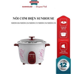 Nồi cơm điện nắp rời Sunhouse SHD8133