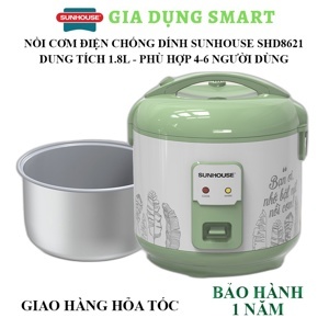 Nồi cơm điện Sunhouse 1.8 lít SHD8621