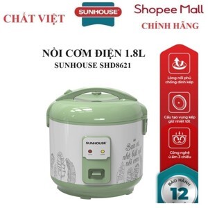 Nồi cơm điện Sunhouse 1.8 lít SHD8621