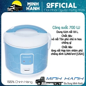 Nồi cơm điện Sunhouse SHD8622G - 1.8 lít