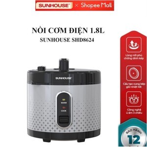 Nồi cơm điện Sunhouse SHD8624, 1.8 lít