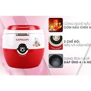 Nồi cơm điện Sunhouse SHD8661 (SHD-8661) - 1.8 lít, 700W