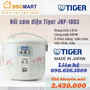 Nồi cơm điện Tiger JNP1803 (JNP-1803) - Nồi cơ, 1.8 lít, 650W