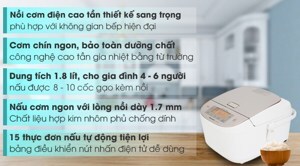 Nồi cơm điện tử cao tần Panasonic SR-AFY181WRA - 1.8 lít