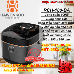 Nồi cơm điện tử Hawonkoo RCH-180 - 1.8 lít