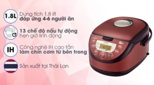 Nồi cơm điện từ Hitachi RZ-GHE18Y - 1.8 lít