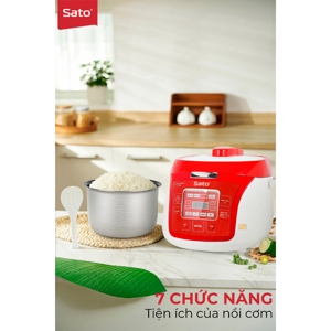 Nồi cơm điện tử Sato 18DT017 (T) 1.8L