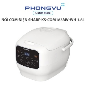 Nồi cơm điện tử Sharp 1.8 lít KS-COM183MV-WH