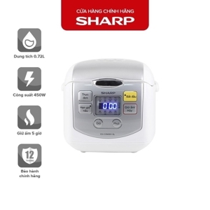 Nồi cơm điện tử Sharp KS-COM08V-SL 0.72 lít