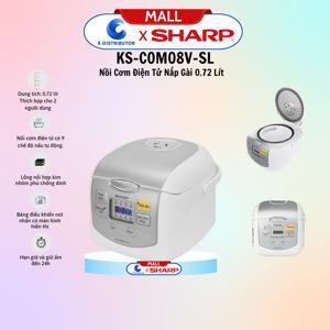 Nồi cơm điện tử Sharp KS-COM08V-SL 0.72 lít
