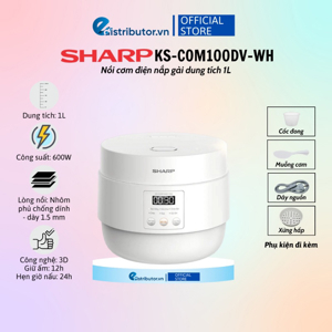 Nồi cơm điện tử Sharp KS-COM100DV - 1 lít