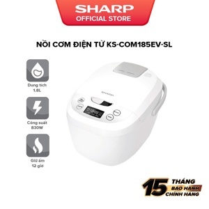 Nồi cơm điện tử Sharp KS-COM185EV-SL - 1.8L