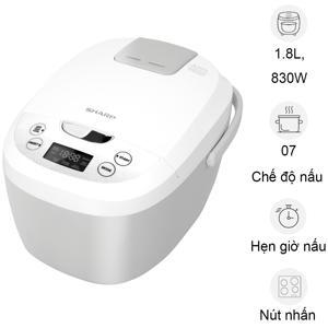 Nồi cơm điện tử Sharp KS-COM180EV-WH/GY - 1,8 lít