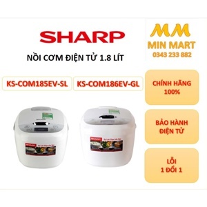 Nồi cơm điện tử Sharp KS-COM185EV-SL - 1.8L